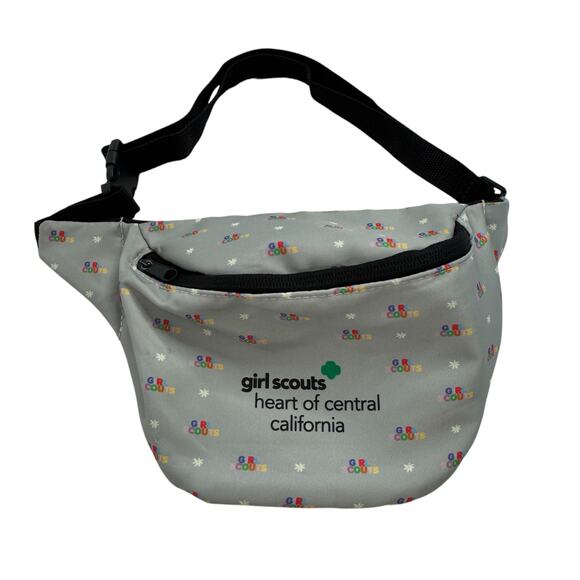 Girl Scout Belt Bag Heart of Central California Gray Rainbow Logo One Size Adult - Picture 1 of 7